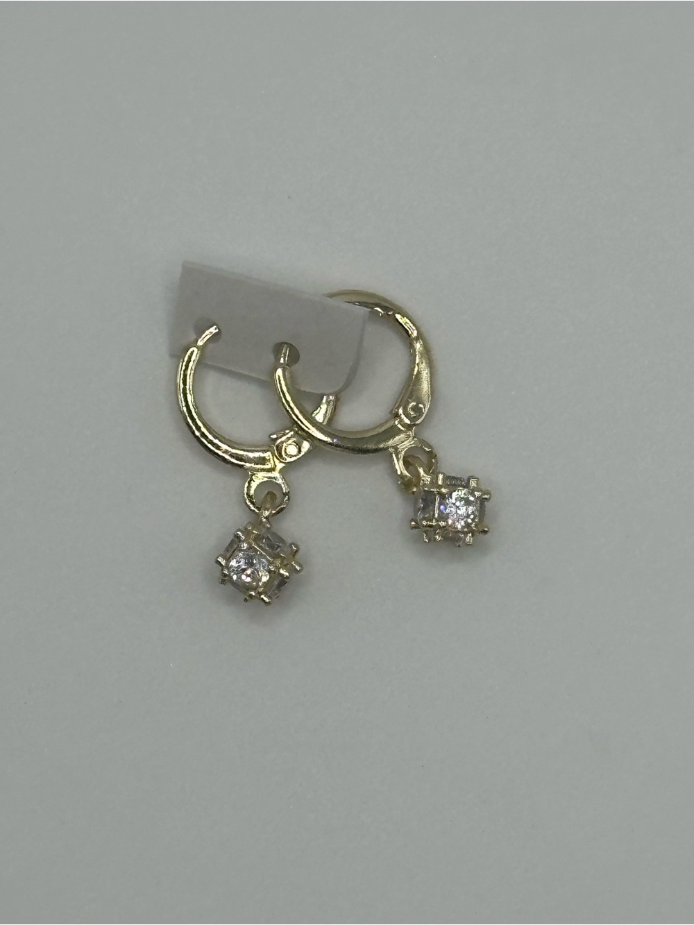 Gold Filled Cubic Zirconia Huggie Hoop Earrings